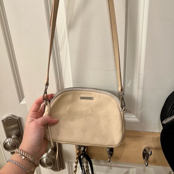 Rebecca minkoff beige crossbody purse silver hardware - Picture 6 of 6